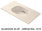 Plan vasque système d’évacuation discret L 50 à 201 x P 40 à 51 cm, finition lisse mate, 10 couleurs, Anti bactérien, résine Akrytan® teinté dans la masse, Livraison Offerte.